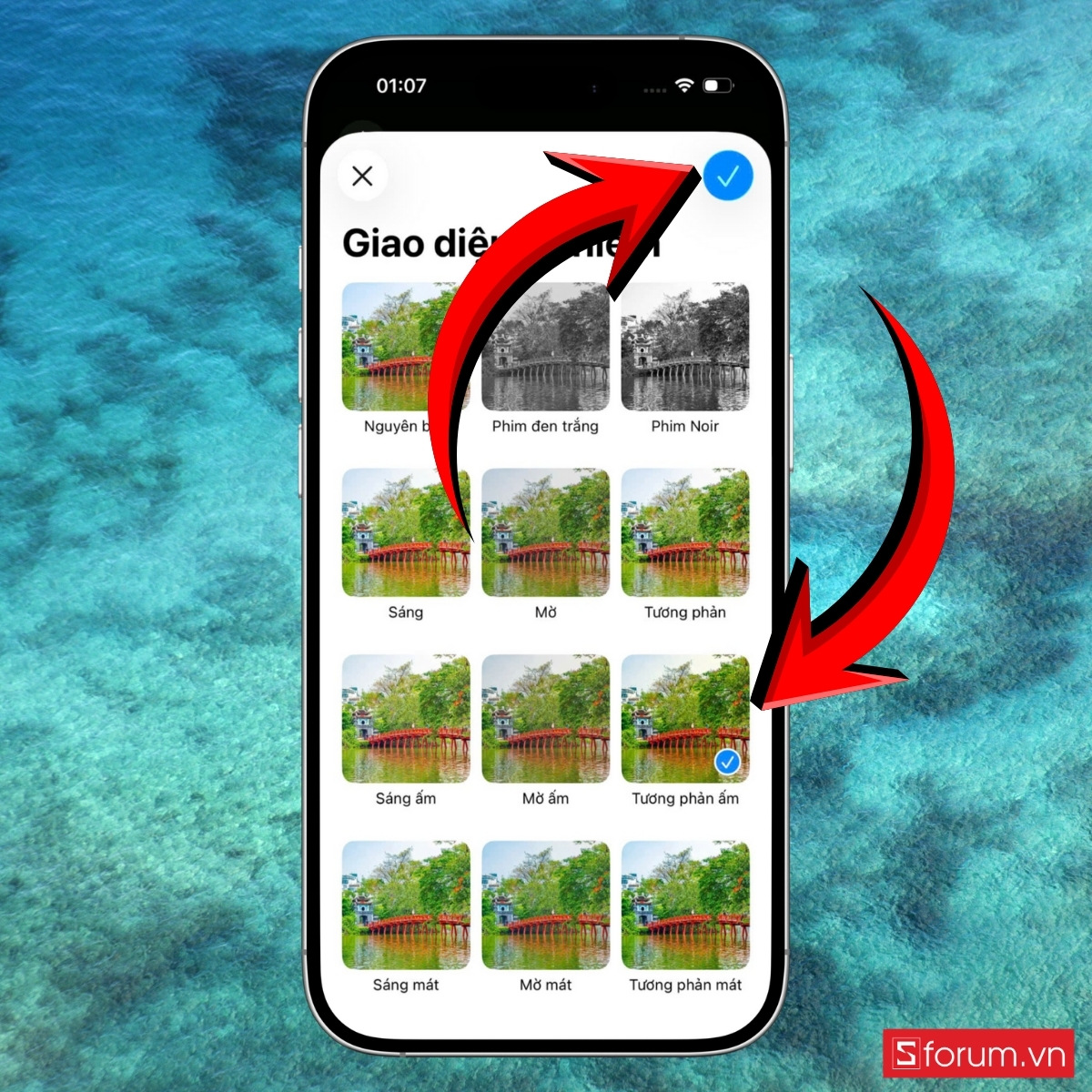 Thay đổi giao diện để đồng bộ màu sắc bước 2