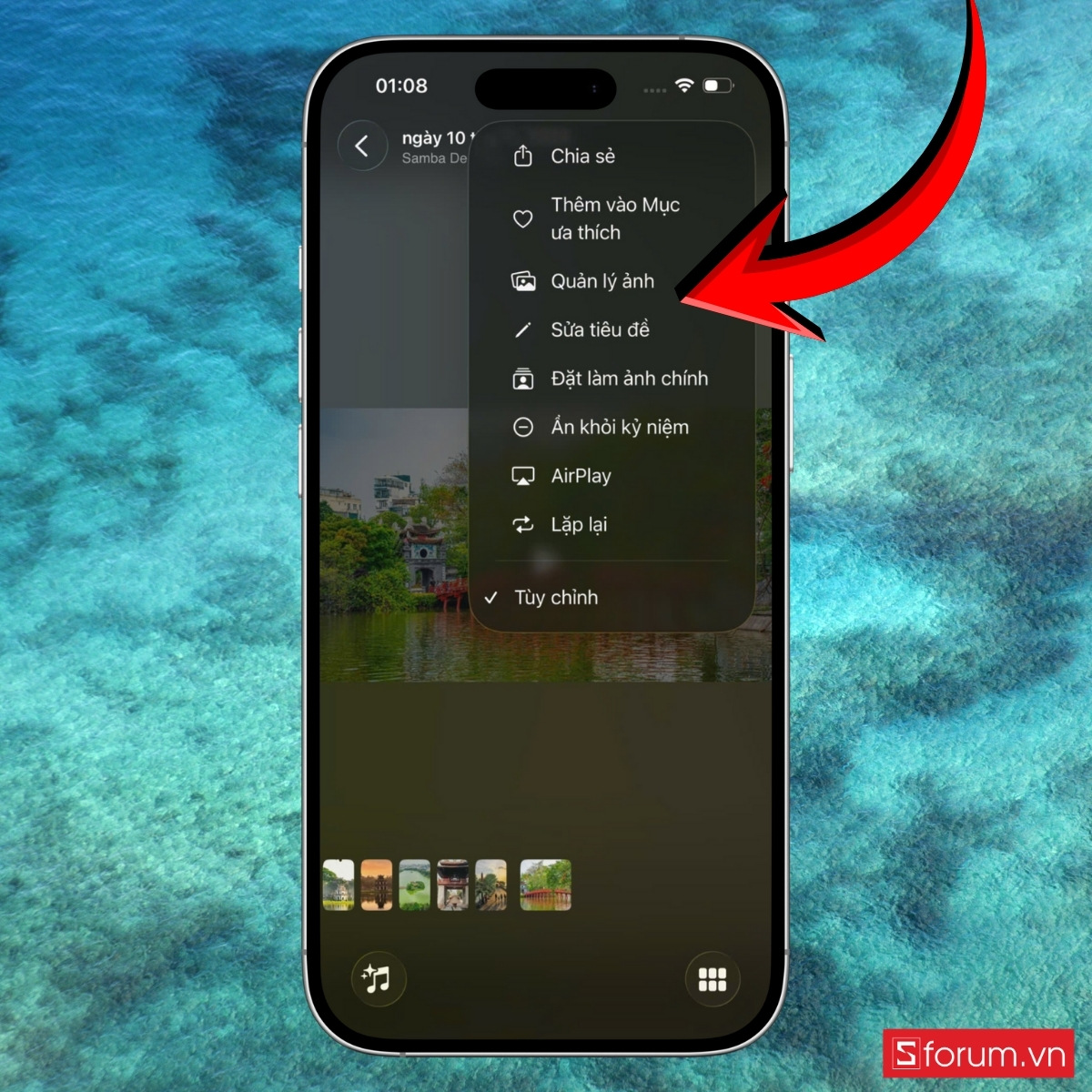 Thêm hoặc xóa ảnh để phù hợp nội dung bước 1