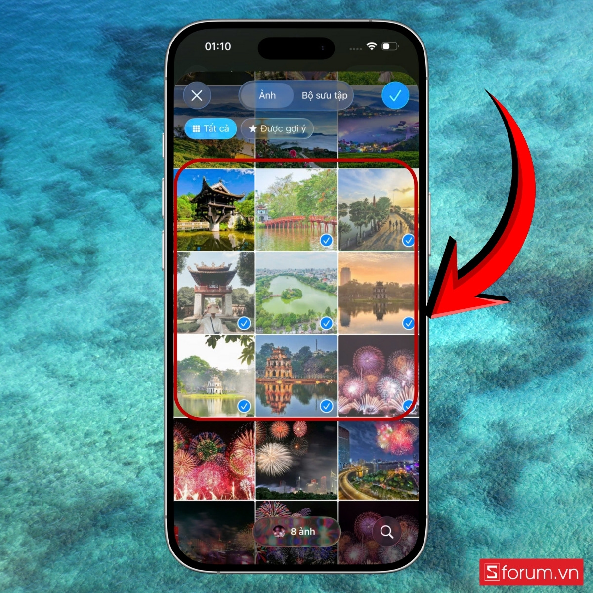 Thêm hoặc xóa ảnh để phù hợp nội dung bước 2