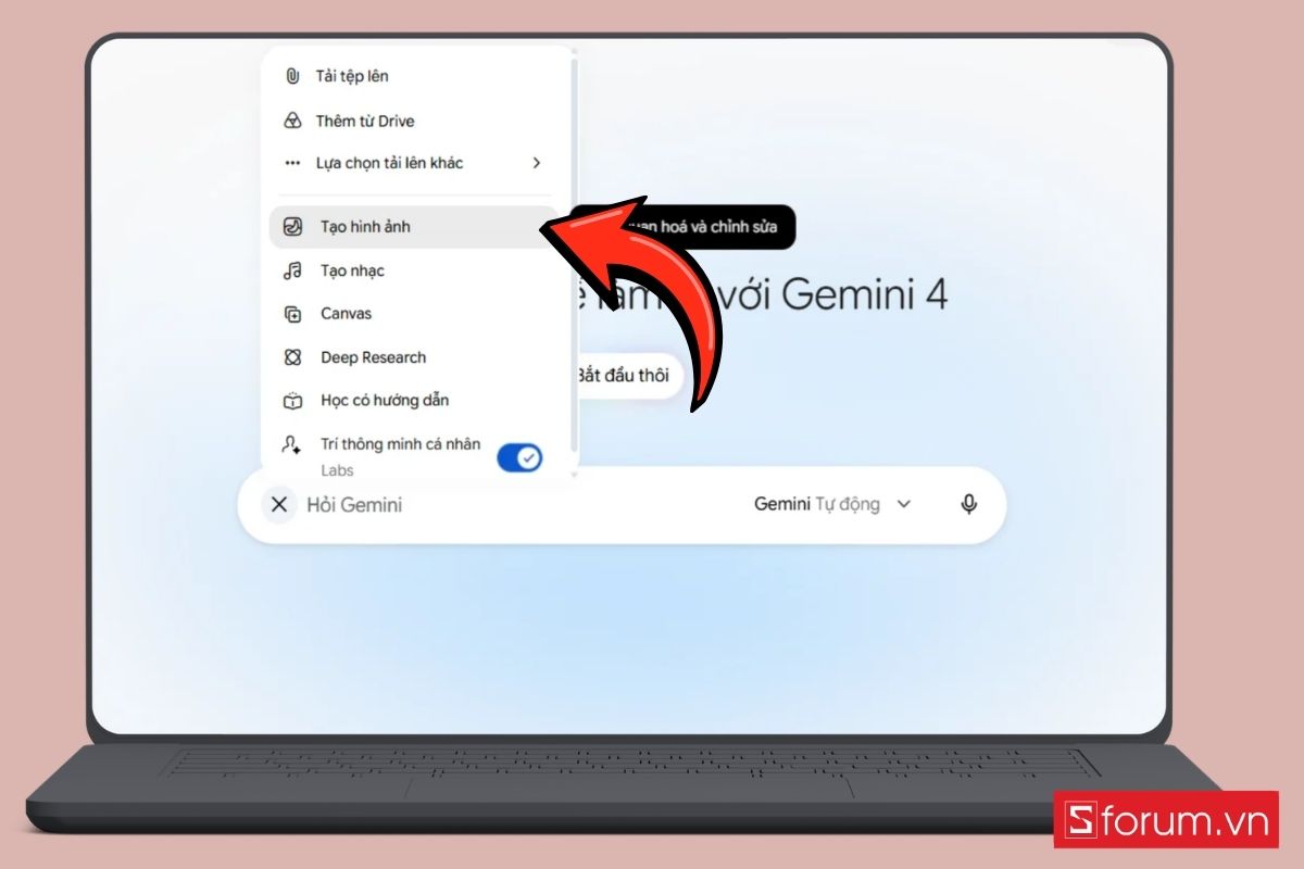 Cách tạo ảnh 20/10 bằng Gemini chi tiết từng bước bước 2