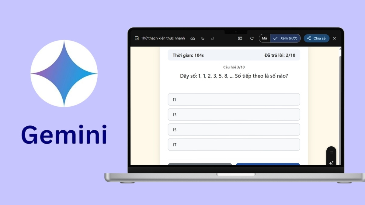 Tạo trò chơi trên Gemini đơn giản và nhanh chóng mà không cần biết code