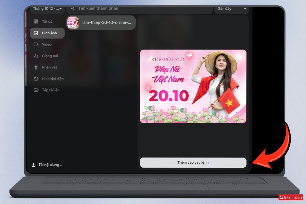 Cách tạo video chúc mừng 20/10 bằng AI trên Flow bước 3