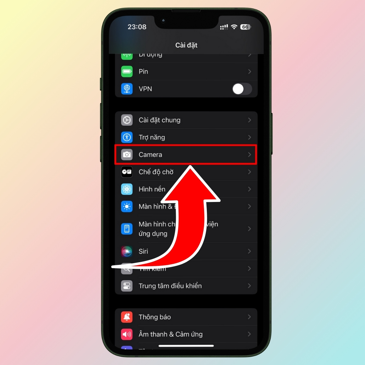 Cách tắt và bật Video HDR trên iPhone - bước 1