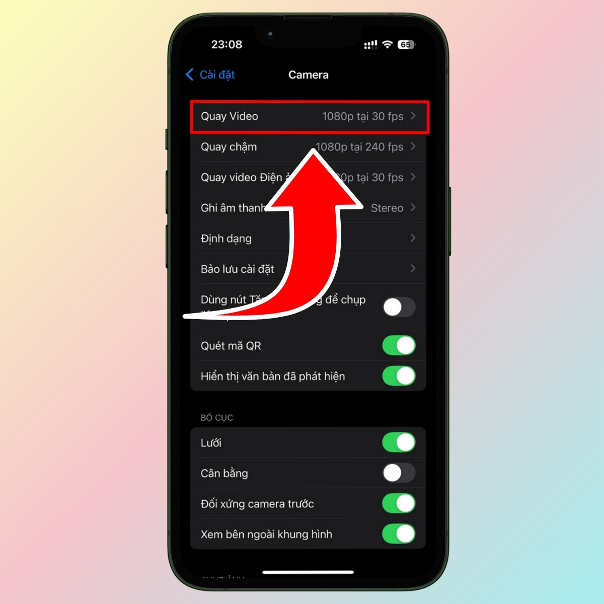 Cách tắt và bật Video HDR trên iPhone - bước 2