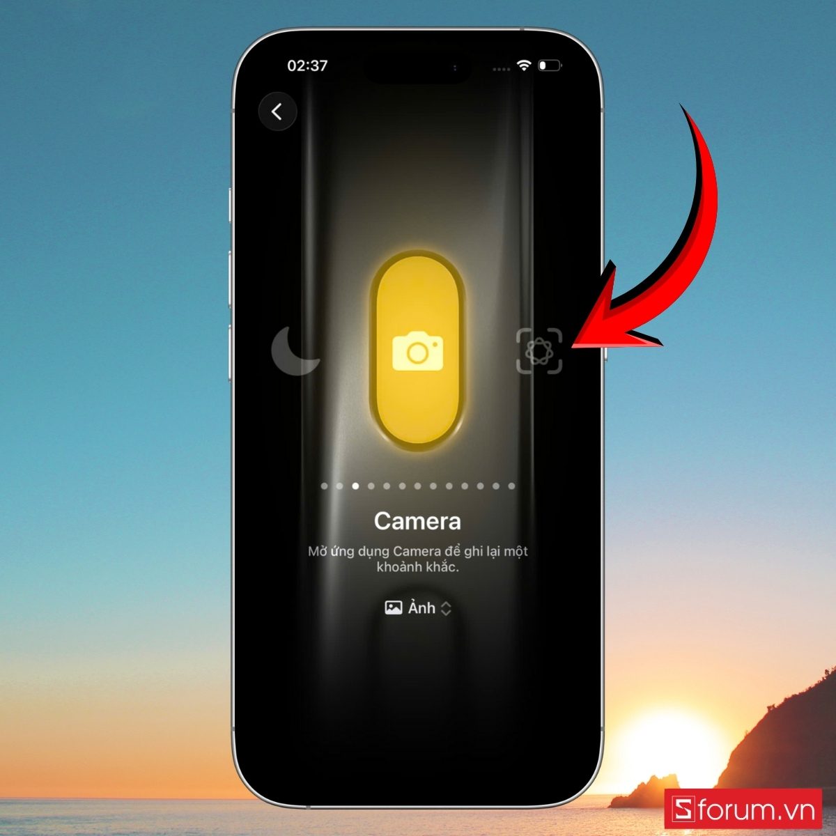 Cách bật nhanh trí thông tin thị giác bằng nút tác vụ trên iPhone bước 3