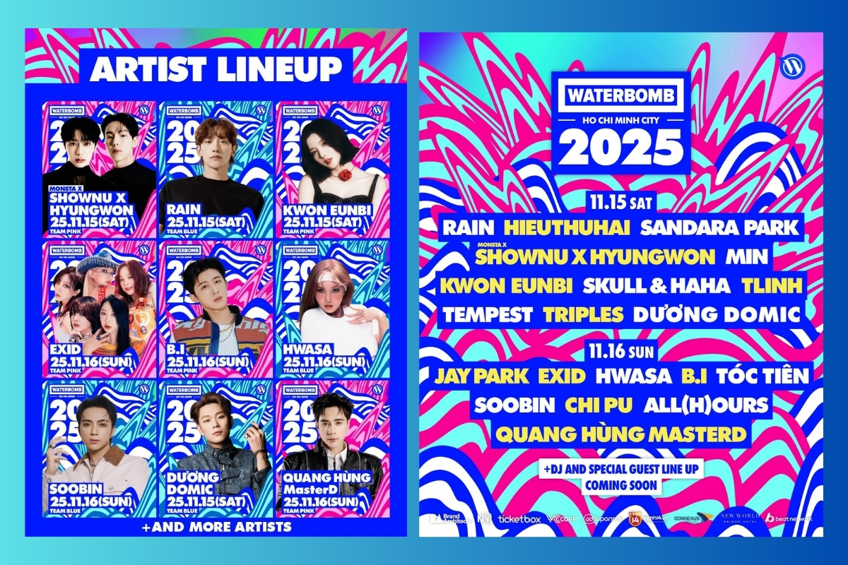 Line-up nghệ sĩ và lịch trình chi tiết cho từng ngày ngày 1