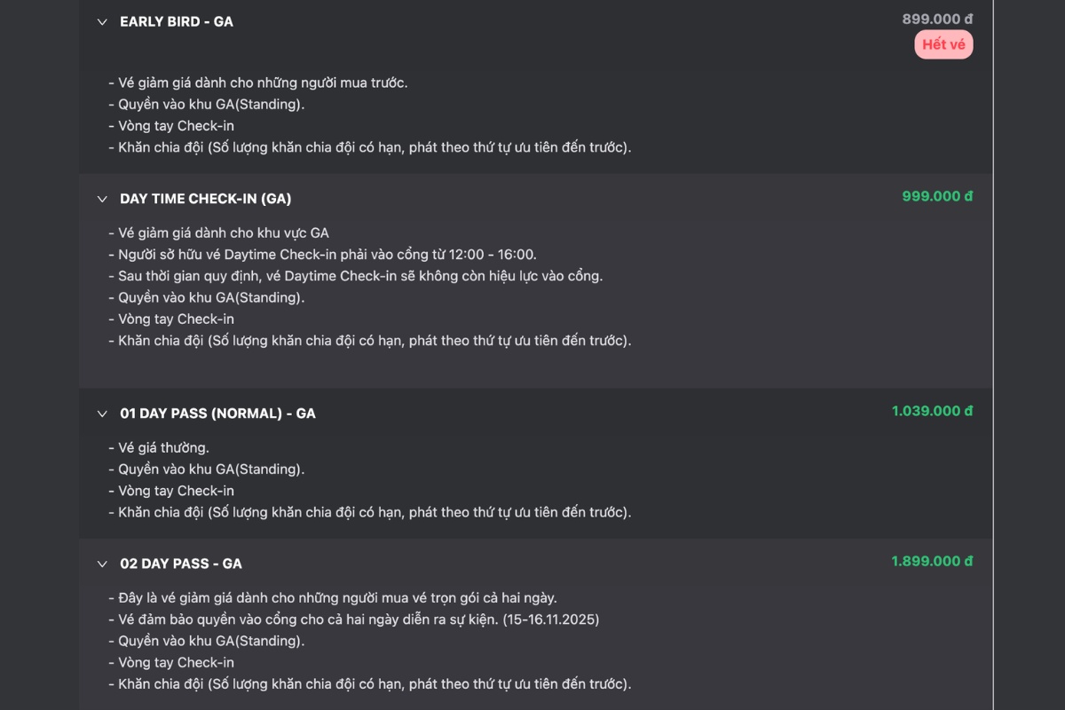 Giá vé Waterbomb HCM 2025 và quyền lợi đặc biệt