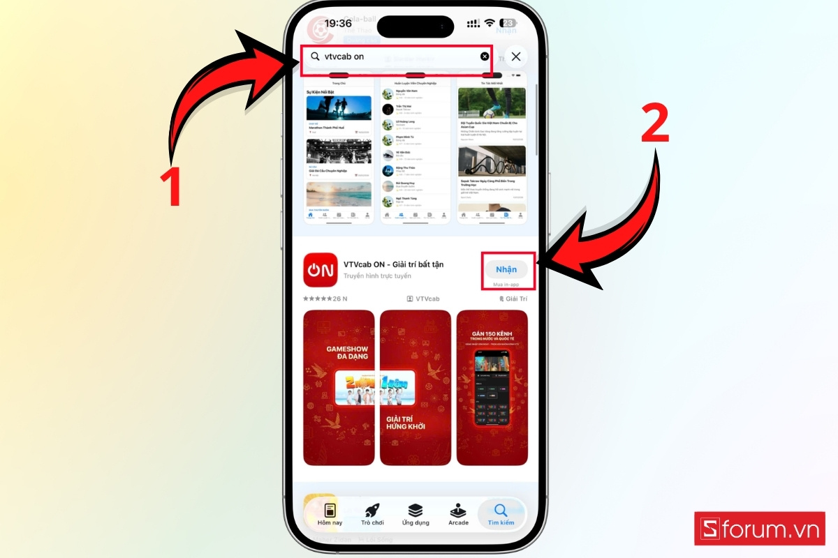 Cách xem World Cup 2026 trên VTVcab ON chi tiết bước 1