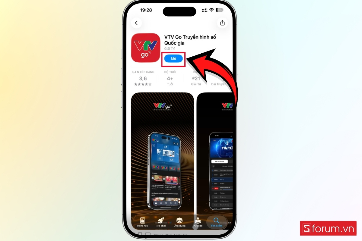 Xem World Cup 2026 bản quyền qua ứng dụng VTV Go bước 2