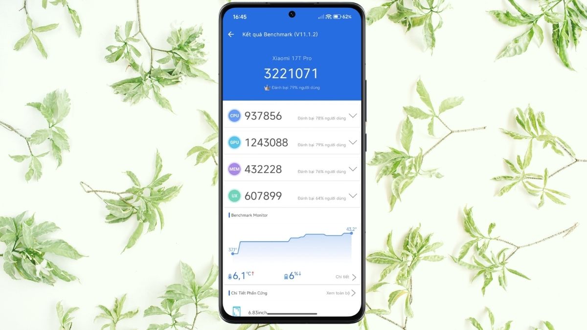 Xiaomi 17T Pro AnTuTu hơn 3.2 triệu điểm, hiệu năng có khác biệt?