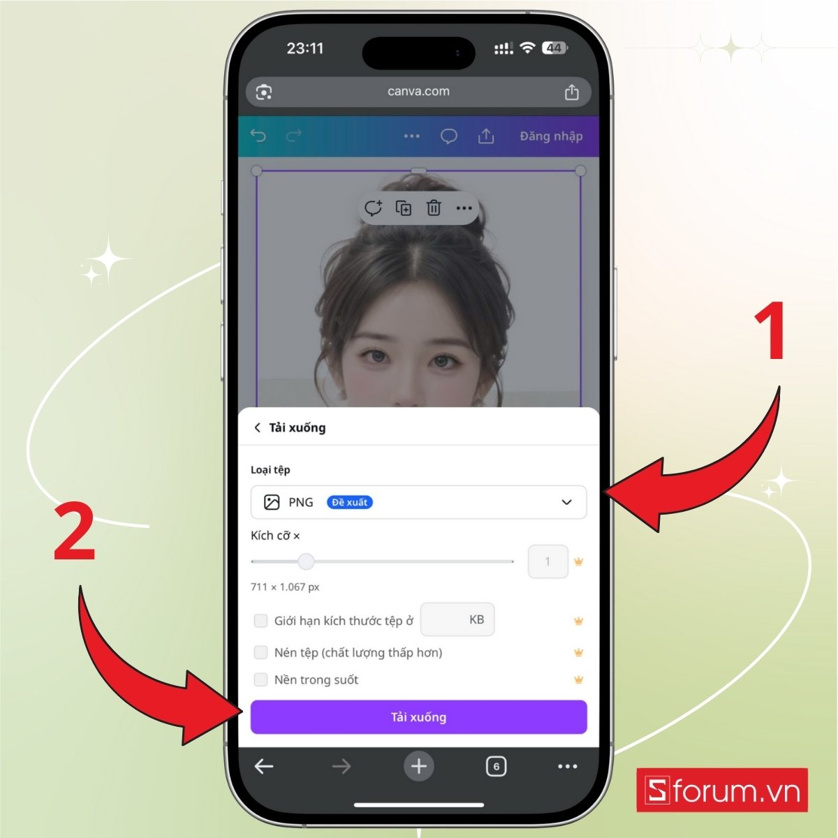 Cách cắt ảnh 4x6 trên điện thoại bằng app miễn phí bước 4