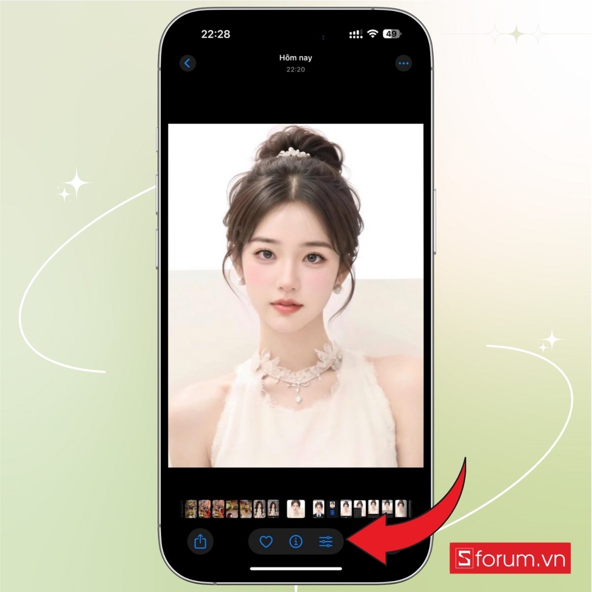 Cách cắt ảnh 4x6 trên điện thoại bằng camera iPhone bước 1