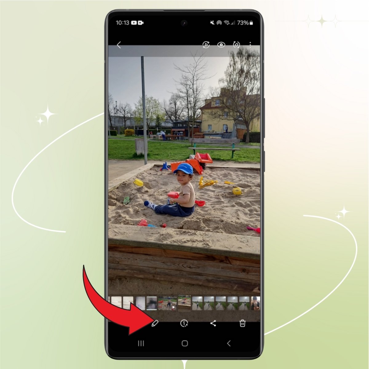 Cắt ảnh 4x6 trên điện thoại Android bằng Gallery bước 1