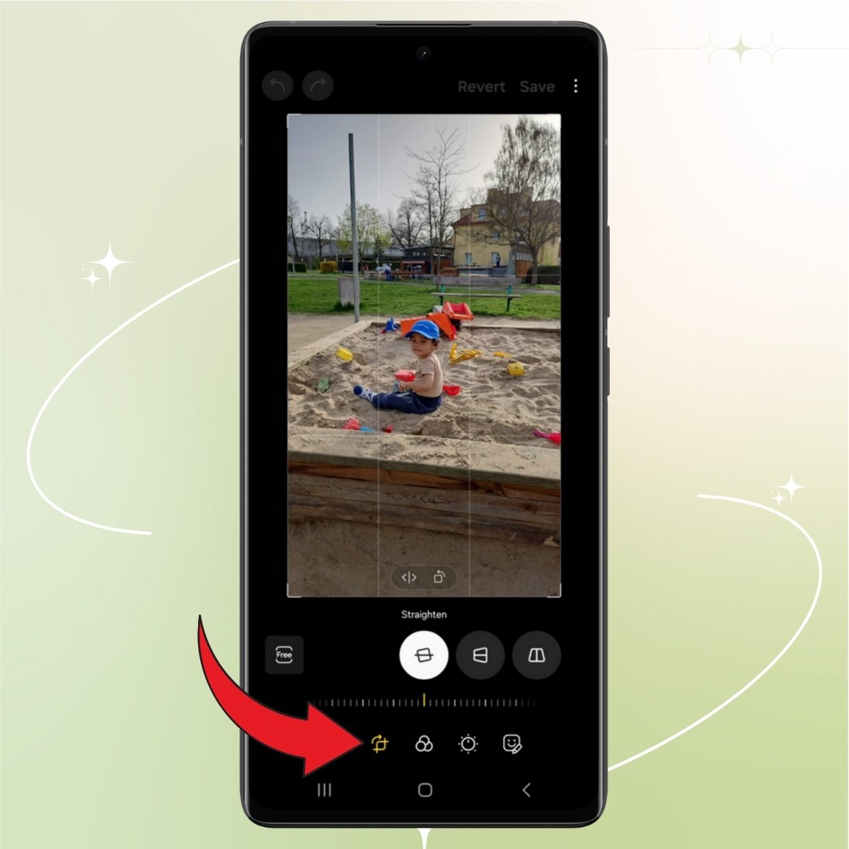 Cắt ảnh 4x6 trên điện thoại Android bằng Gallery bước 2