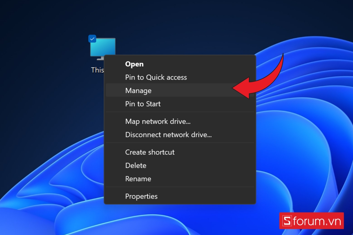 Cách chia ổ cứng trên Win 11 bằng cách Disk Management - bước 1