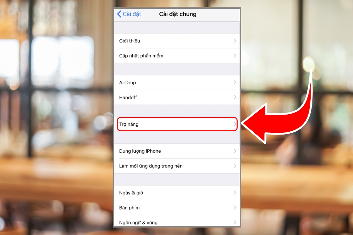 Bật AssistiveTouch trong cài đặt