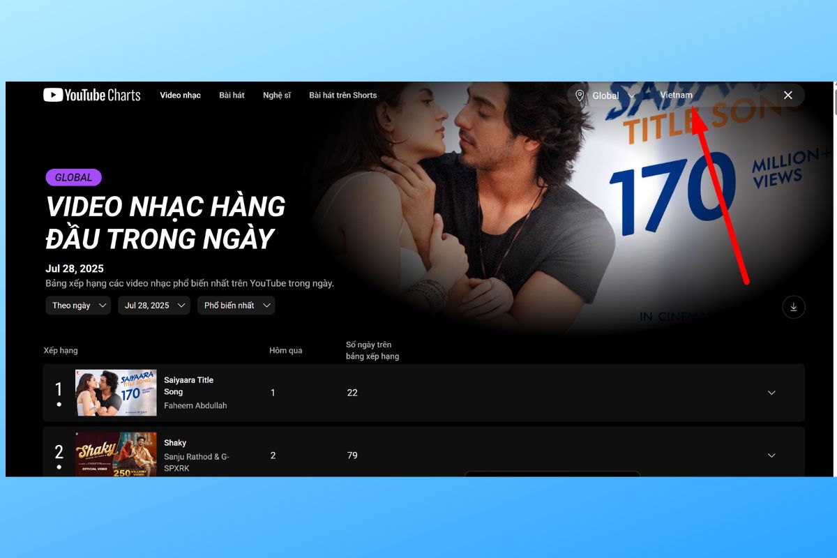 YouTube Charts là gì? Bảng xếp hạng thay thế Trending mới -10