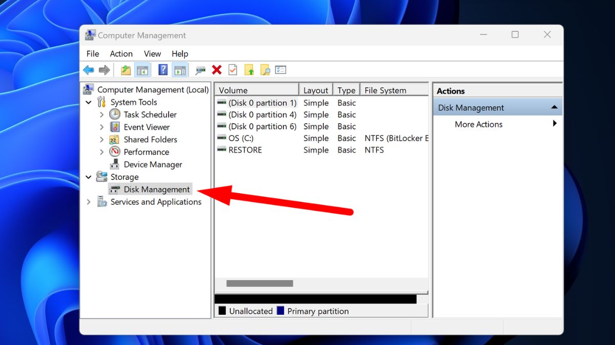 Cách Format ổ cứng bằng Disk Management bước 2