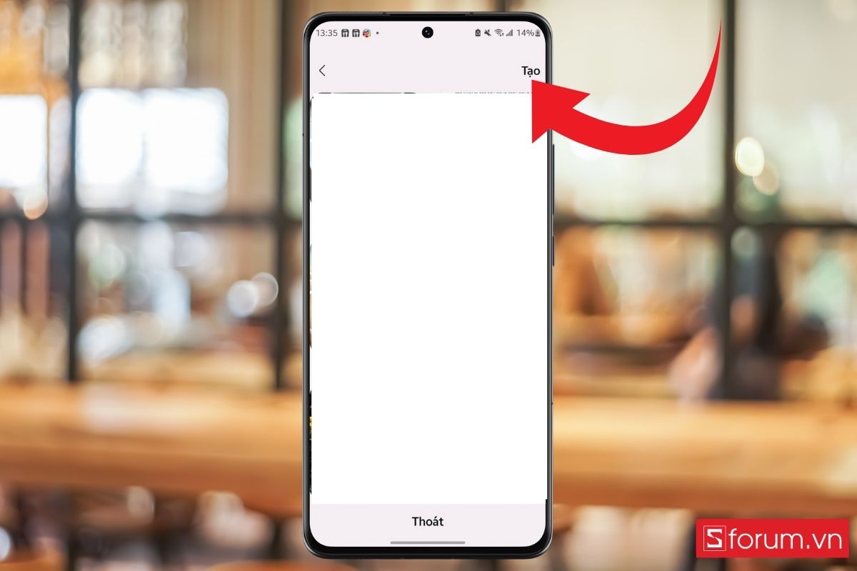 Nhấn tiếp vào mục Tạo