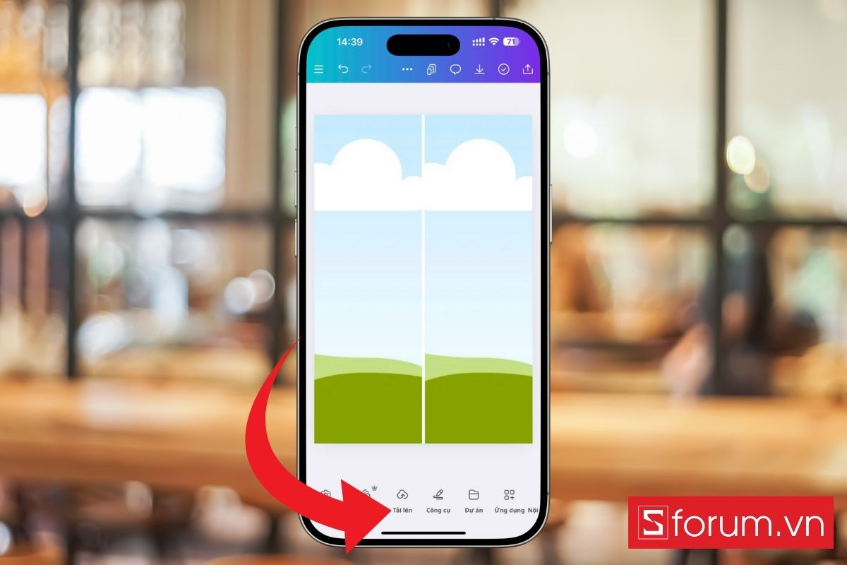 Thêm ảnh bằng cách Upload từ thư viện