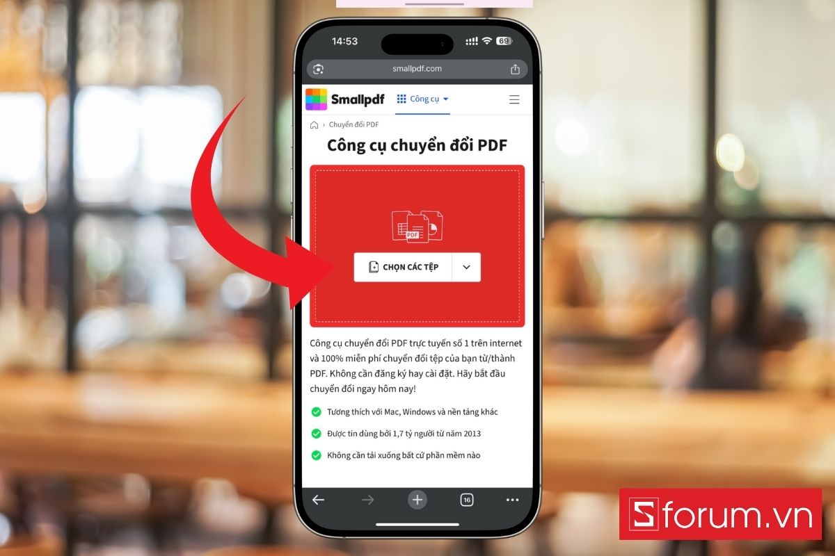 Truy cập smallpdf.com