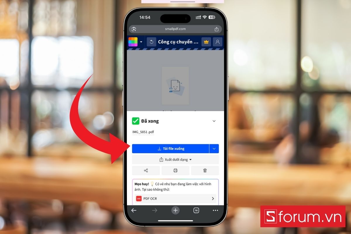 Tải file về thiết bị