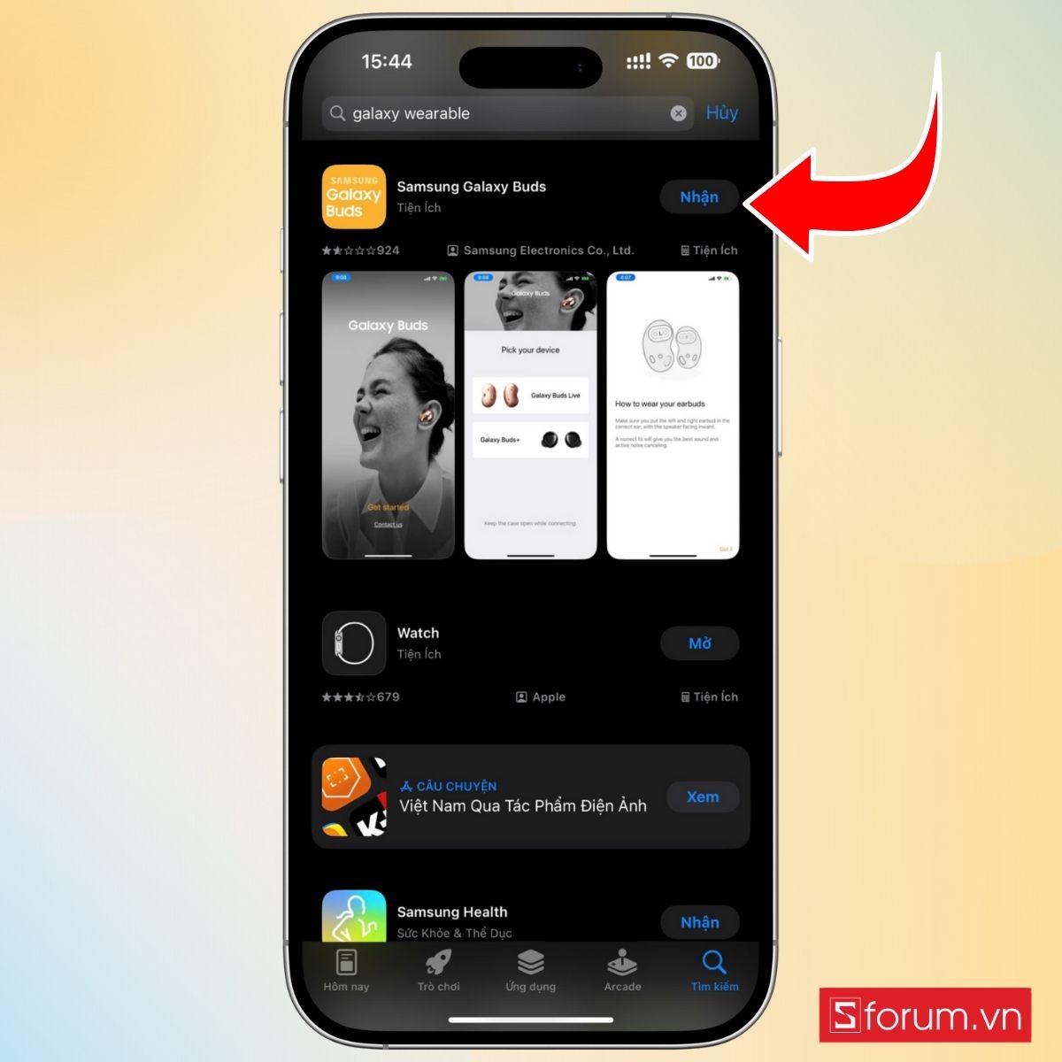 Cài đặt Galaxy Buds trên iPhone (iOS) bước 2