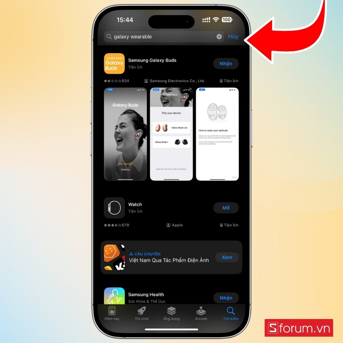 Cài đặt Galaxy Buds trên iPhone (iOS) bước 1