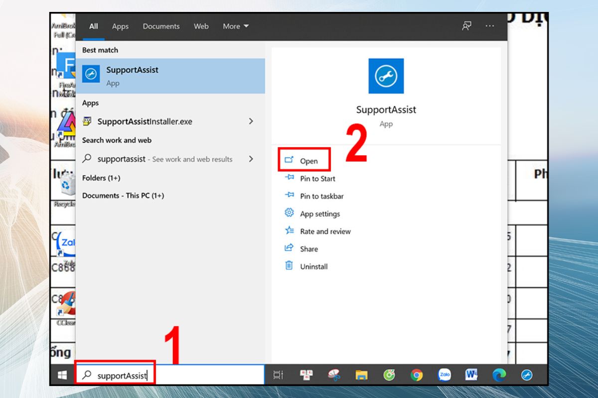 Kiểm tra laptop Dell dòng nào bằng Dell SupportAssist bước 1