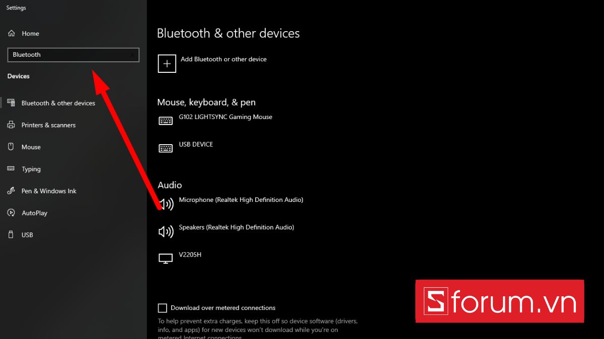 Kiểm tra máy tính bàn có Bluetooth không trong cài đặt Settings của Windows bước 2