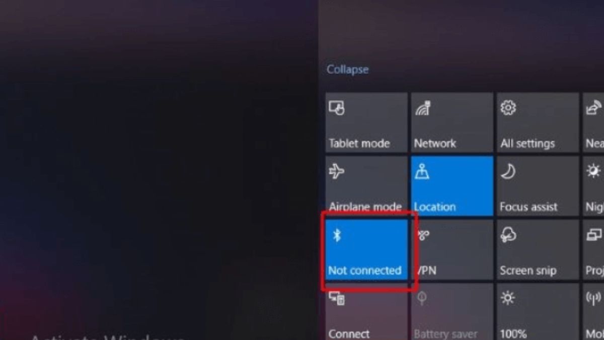 Kiểm tra máy tính bàn có Bluetooth không bằng Action Center bước 3