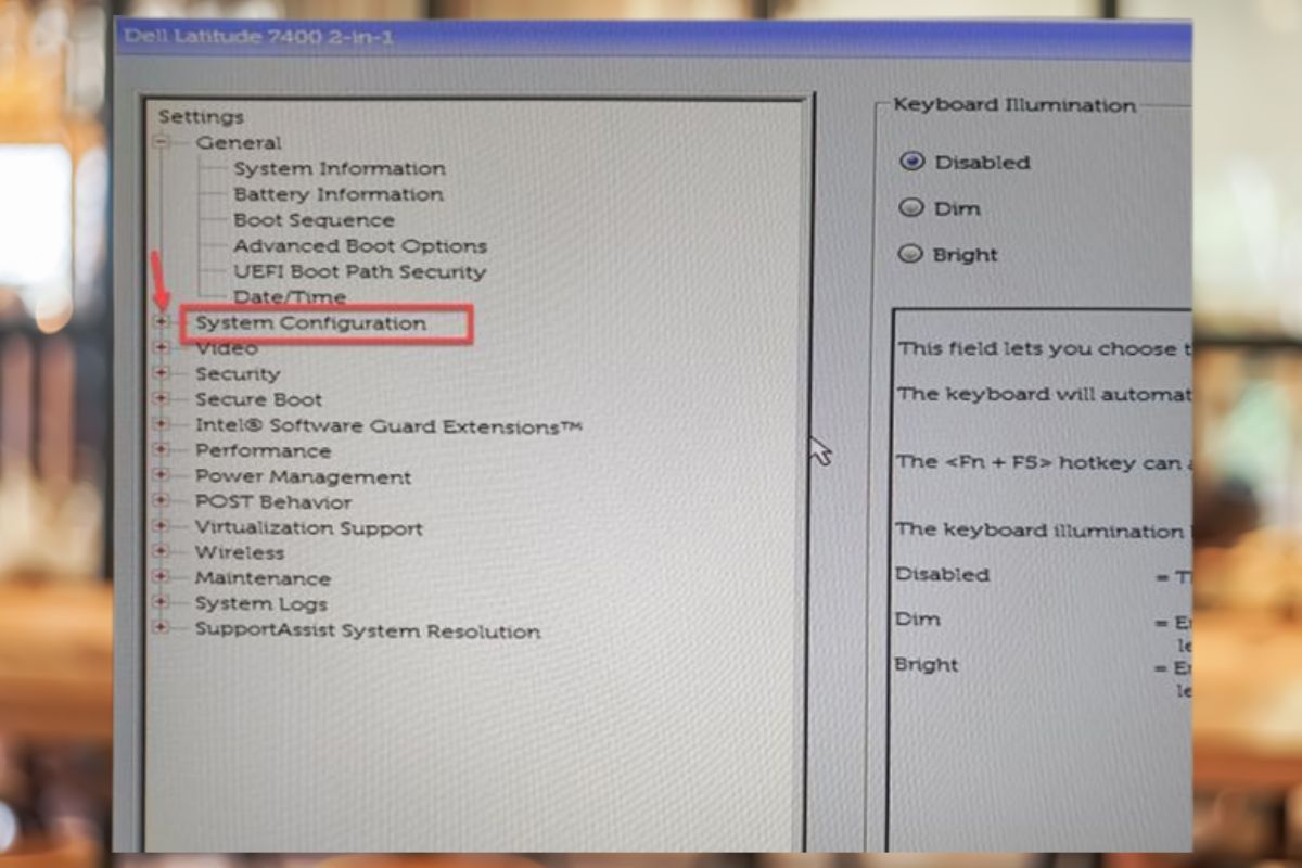 Cách bật đèn bàn phím laptop Dell nhanh chóng trong một nốt nhạc hình 11