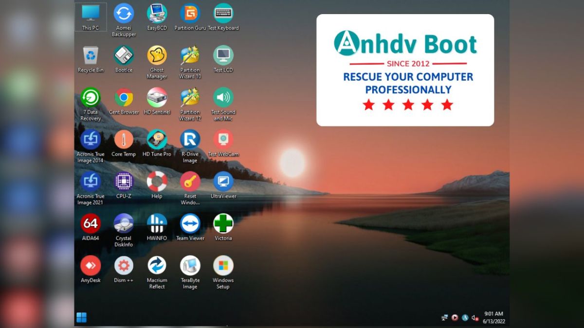 Cách mở khóa BitLocker Win 11 bằng Anhdv Boot
