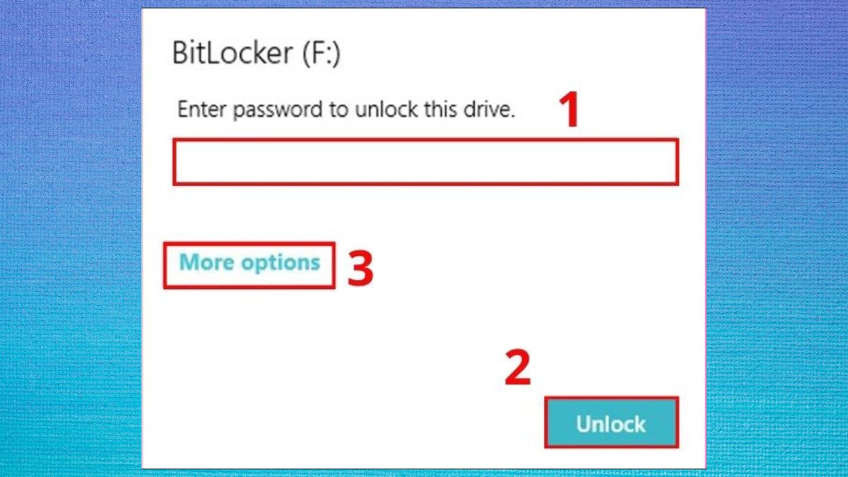 Cách mở khóa BitLocker Win 11 bằng File Explorer - bước 3