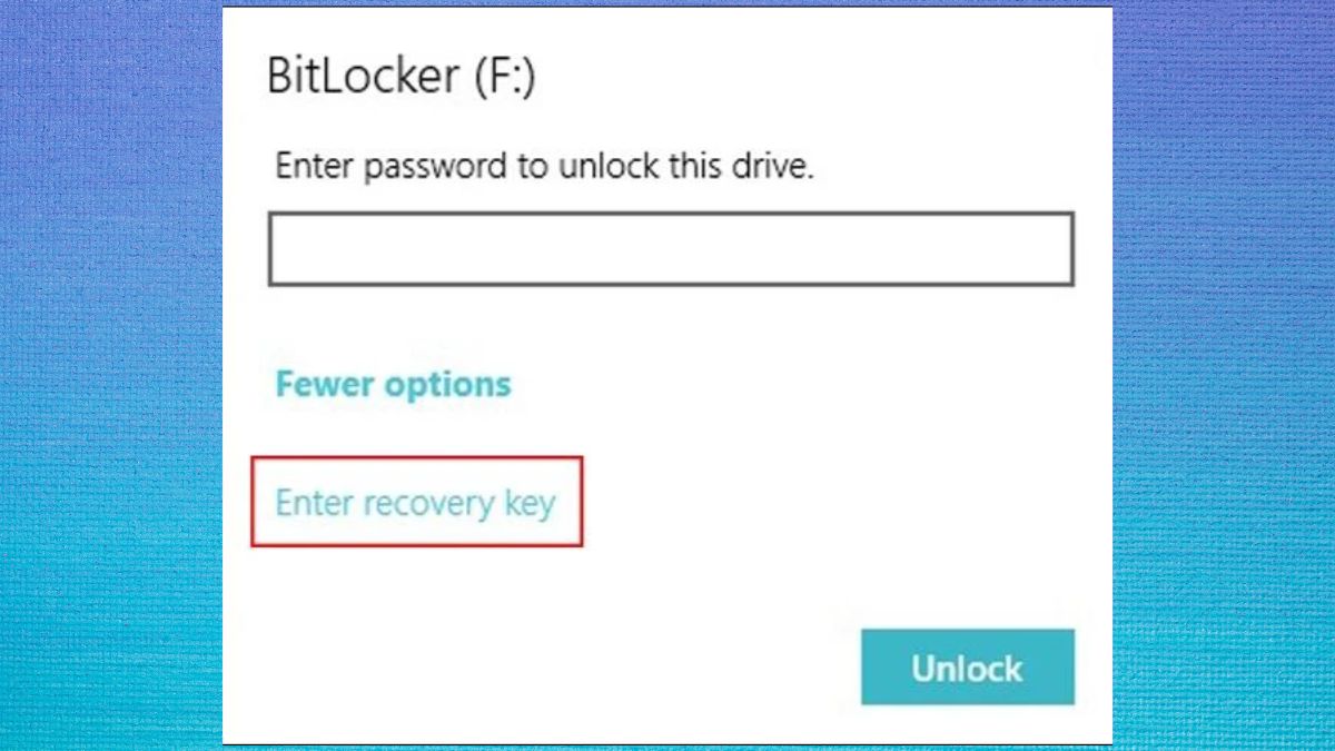Cách mở khóa BitLocker Win 11 bằng File Explorer - bước 4