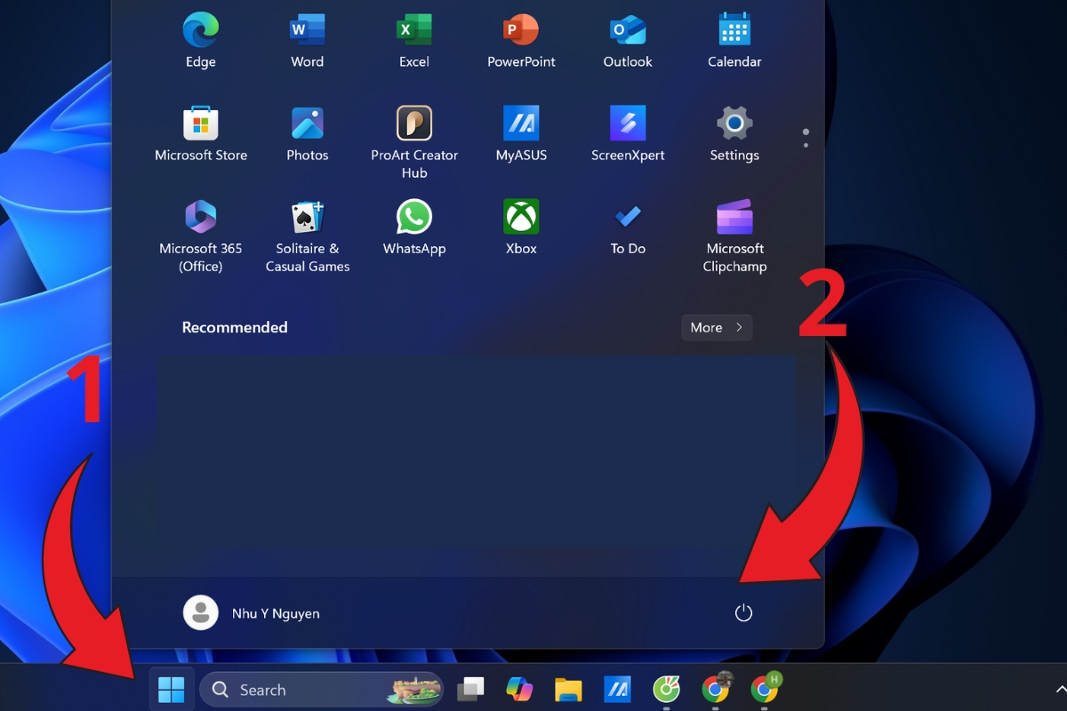 Các cách tắt laptop đúng cách trên Windows cách 2 bước 1