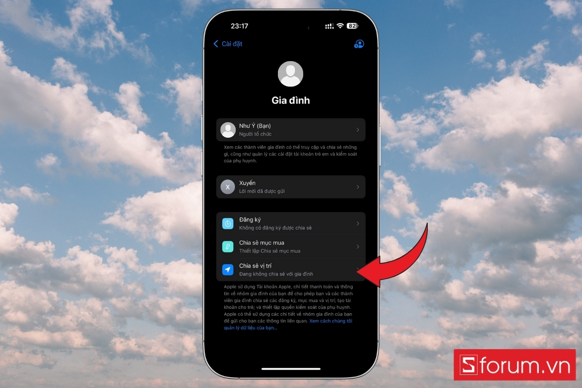 cách Định vị số điện thoại qua iCloud Family Sharing (cho iPhone) bước 8