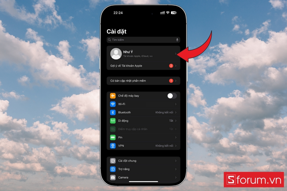 cách Định vị số điện thoại qua iCloud Family Sharing (cho iPhone) bước 1