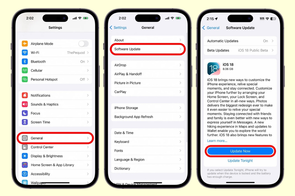 Đảm bảo iPhone đang chạy iOS 14