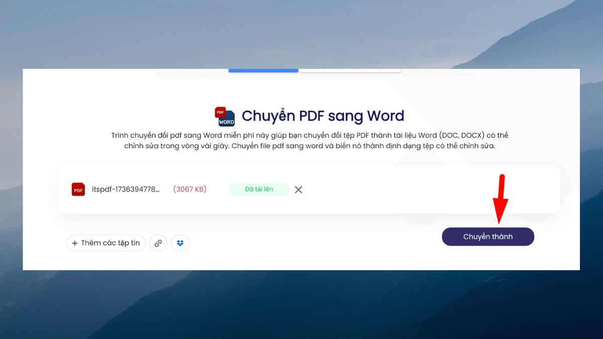 Chuyển PDF sang Word bằng Its PDF 3