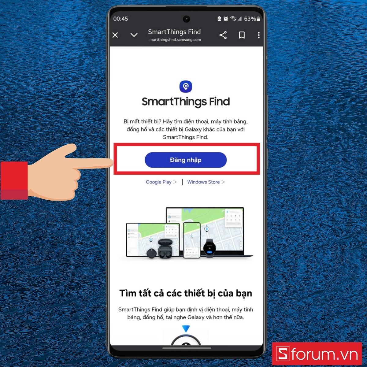 Định vị điện thoại bị mất bằng tính năng Find My Mobile Samsung trên website