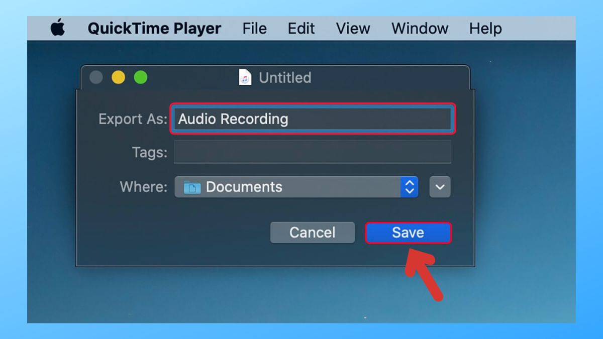 Hướng dẫn các cách ghi âm trên MacBook -bằng cách sử dụng Quicktime Player - bước 4