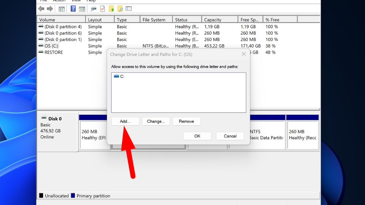Hiện ổ cứng bị ẩn Win 11 bằng cách Dùng công cụ Run - bước 4