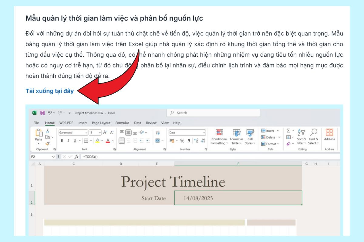 Hướng dẫn cách tải và sử dụng mẫu Excel quản lý công việc trên Mac bước 1