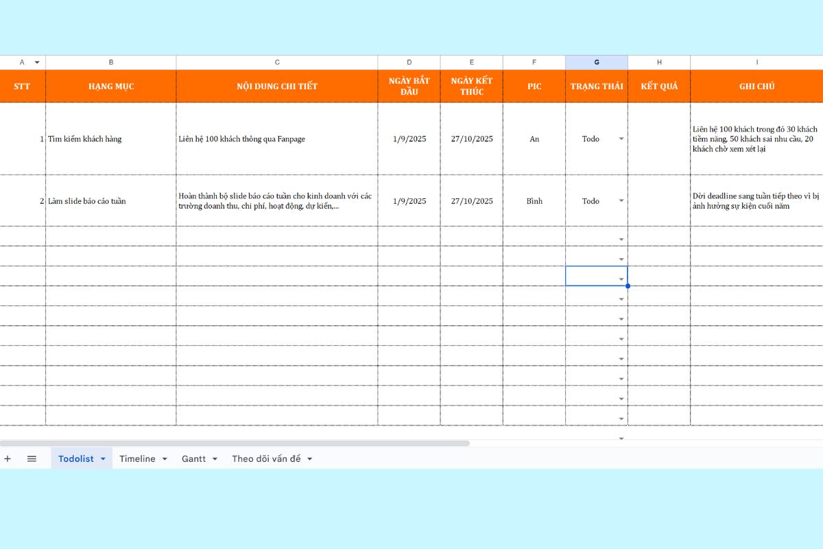 Hướng dẫn tải và sử dụng Mẫu Excel Quản Lý Công Việc trên Mac hình 3