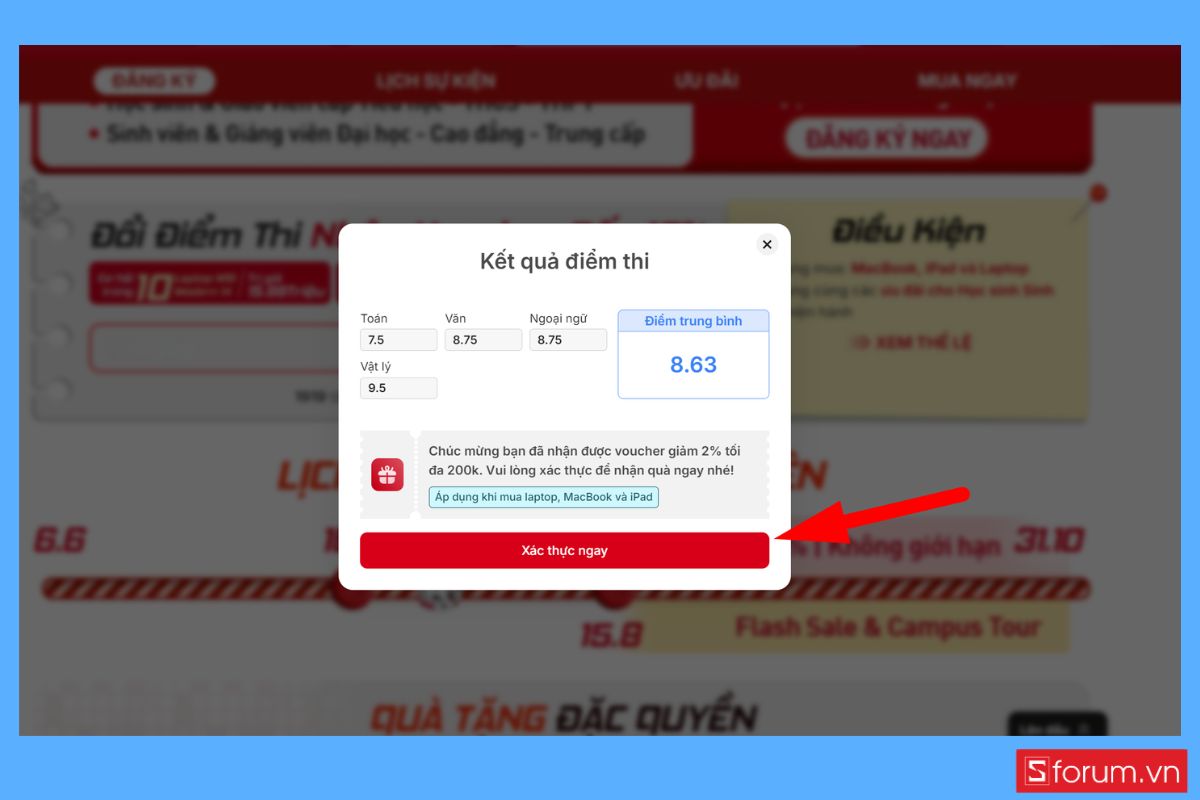 Hướng dẫn tra điểm thi, đổi điểm thi trực tiếp trên web CellphoneS nhanh & chính xác hình 5