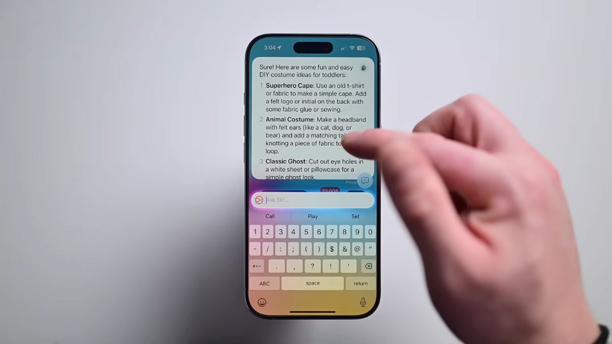 Nhận câu trả lời từ Siri