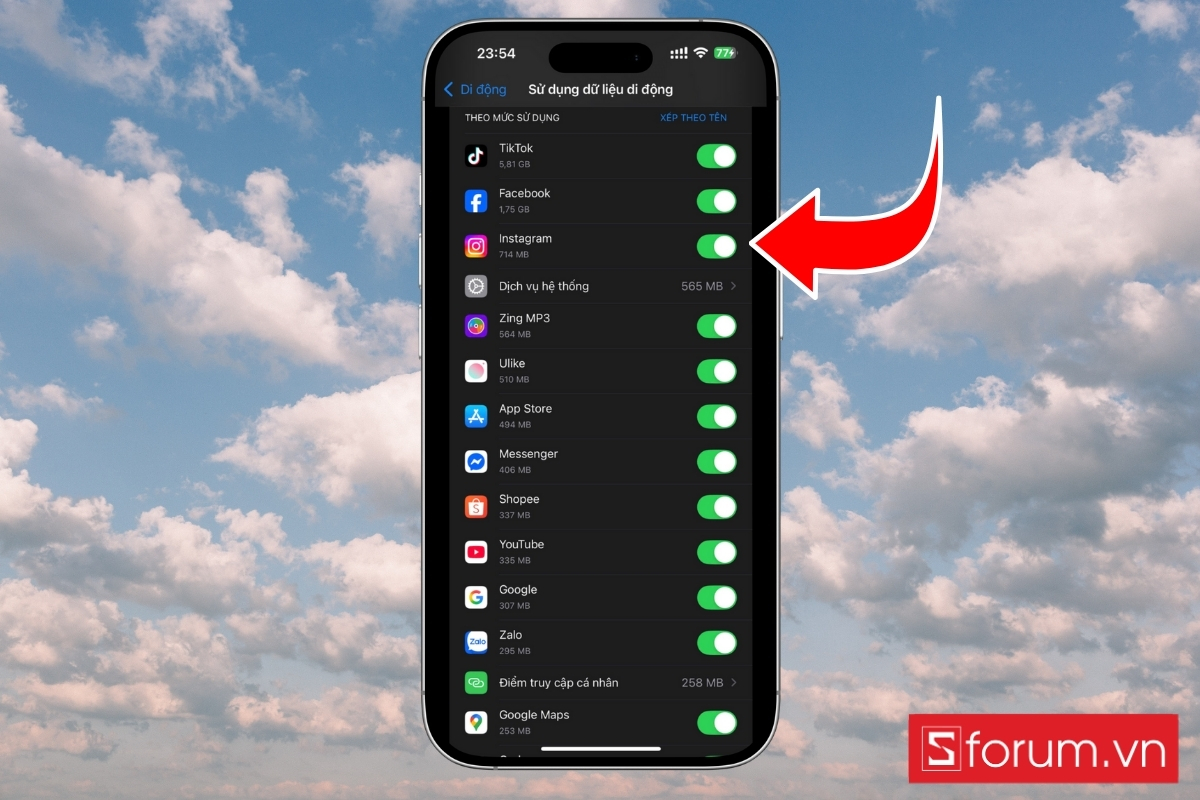 Cách khắc phục iPhone vào mạng chậm cách 3 bước 2