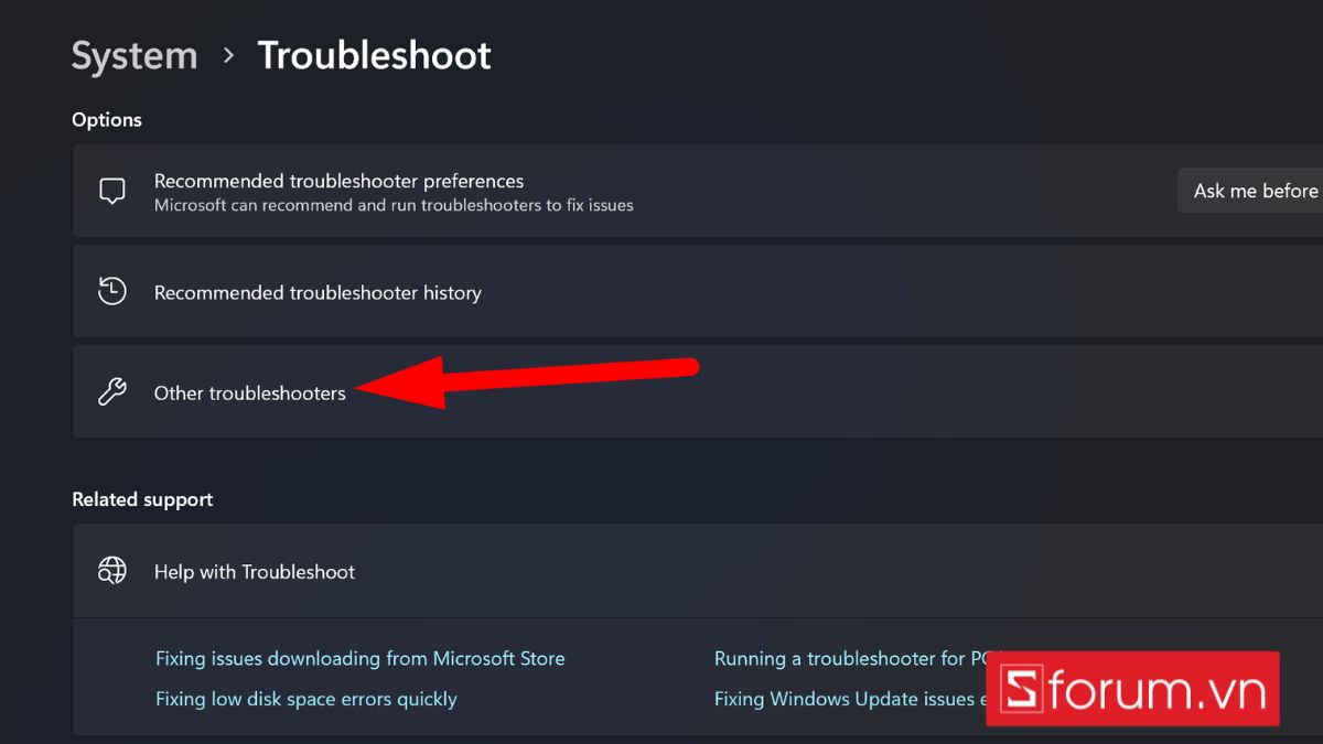 Tiến hành chạy Network Adapter Troubleshooter ở laptop Windows 11 - bước 2