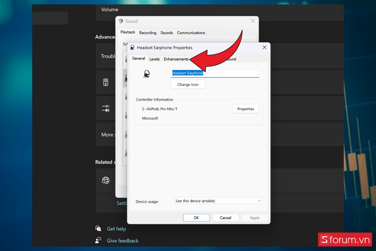 Tắt Audio Enhancements cho loa để khắc phục lỗi laptop bị mất tiếng bước 3